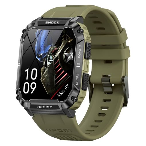 T3 Green 1.95" Rugged Smart Sports Wristband Heart Rate/BP Monitor - 1