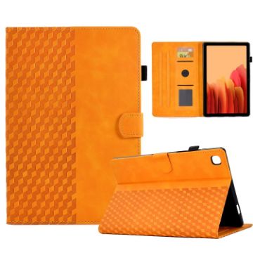 Samsung Galaxy Tab A7 2020 Rhombus Leather Tablet Case (Khaki) - 1