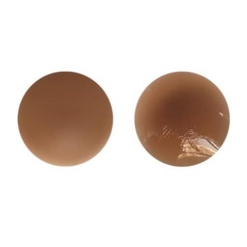 Dark Brown Ultra-Thin Invisible Anti-Bump Silicone Breast Stickers 8cm - 1
