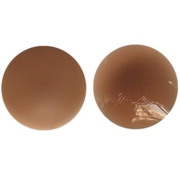 Invisible Anti-bump Silicone Breast Stickers, Size: 13cm (Dark Brown) - 1