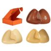 Double-Sided Silicone Triangle Breast Pads, M/B, Brown Skin, Orange Box - 2