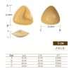Double-Sided Silicone Triangle Breast Pads, M/B, Brown Skin, Orange Box - 3
