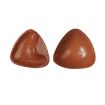 XL/D Brown Skin Silicone Triangle Breast Pads in Orange Box - 1