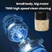 Wood Grain Rechargeable Men's Shaver, 6 Blades, Waterproof, 2207 - 6