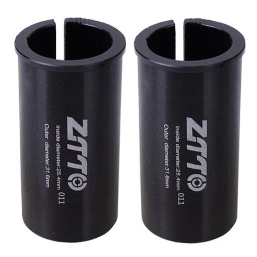 ZTTO Bicycle Seat Post Conversion Sleeve 25.4-31.6mm 2pcs (Black) - 1