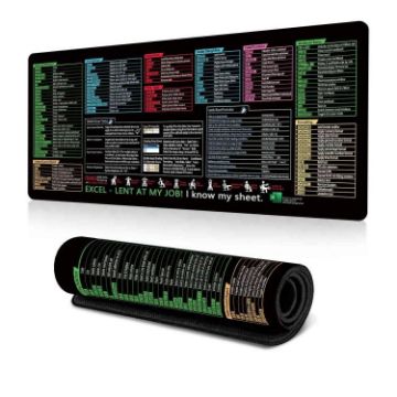 Keyboard Shortcut Desk Mat Mouse Pad Non-Slip 300x700x3mm - 1