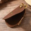 Vintage Pebbled Leather Key Holder with Belt Clip (Black) - 4