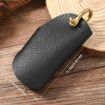Vintage Pebbled Leather Key Holder - Genuine Leather Keychain - 5