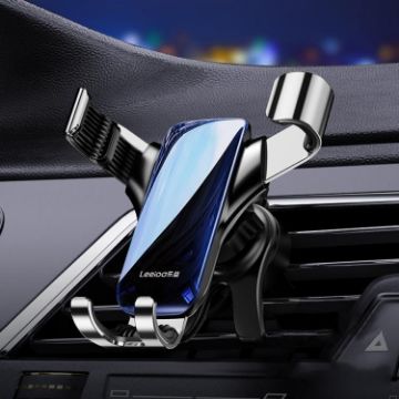 Leeioo Black Gravity Linkage Car Air Outlet Phone Holder Clip - 1