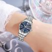 SKMEI Women's Silver Case Blue Dial Quartz Watch, Waterproof, Luminous - 3