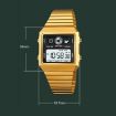 SKMEI 2450 Men's Gold Waterproof Multifunctional Square Watch - 4