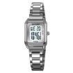 SKMEI 2493 Women's Silver Case Steel Strap Square Watch - 1