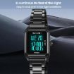 SKMEI 2493 Women's Silver Case Steel Strap Square Watch - 5