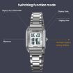 SKMEI 2493 Women's Silver Case Steel Strap Square Watch - 6