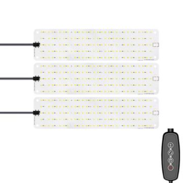 12V LED Panel Plant Growth Light, Three Head, EU Plug - 1
