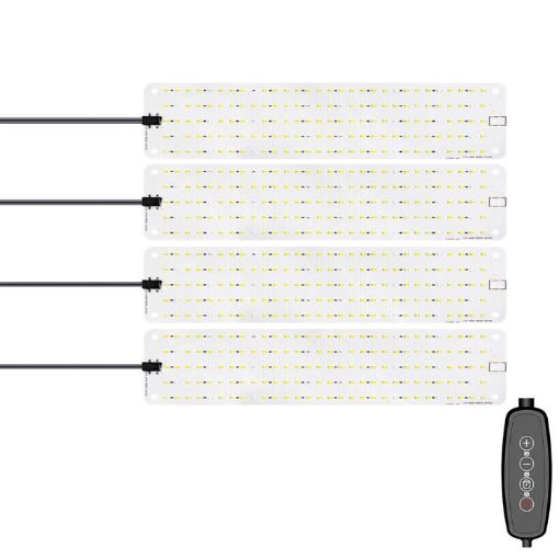 12V LED Plant Growth Light, Sunlight-Like, Four Head, EU Plug - 1