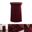 Premium Business Cocktail Bar Stretch Table Cover, 80x110cm Red - 1