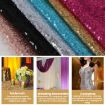 Silver Sequin Embroidered Curtains 60x300cm for Weddings & Parties - 6