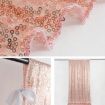 Silver 240x240cm Sequin Embroidered Curtains for Weddings & Events - 3