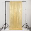 Gold Sequin Embroidered Wedding Banquet Curtains 300x300cm - 1