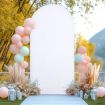 White 150x65cm U Shape Spandex Arch Fabric Cover for Events - 2