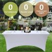 Lake Blue Elastic Table Cover for Weddings & Parties - 153x75x75cm - 3