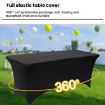 Elastic Table Cover 183x75x75cm - Lake Blue Rectangular Tablecloth - 4