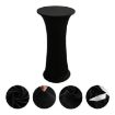 Black Elastic Spandex Table Cover for Hotel & Wedding Decor, 80cm Round - 1