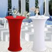 Black Elastic Spandex Table Cover for Hotel & Wedding Decor, 80cm Round - 2