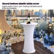 Black Elastic Spandex Table Cover for Hotel & Wedding Decor, 80cm Round - 5