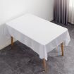 Wine Red Satin Tablecloth 145x200cm for Hotel Banquet Wedding Decor - 2