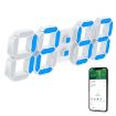 3D LED Wall Clock with APP Remote, Alarm, Date, Temp Display - 1