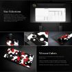 Fluid Abstract Mouse Pad 300x700x2mm - Non-Slip Rubber Desk Mat - 3