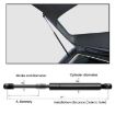 BMW Z4/E85/E86 Trunk Gas Spring Strut 51247016186, 2pcs, Black - 4