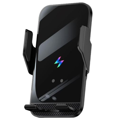 Wireless Car Charger with Infrared Auto Opening & Closing (Black) - 1