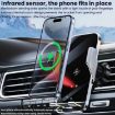 Gray Wireless Car Charger with Infrared Auto Open/Close Bracket - 3
