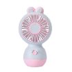 Cute Rabbit Handheld Rechargeable Desktop Fan - Light Blue - 1