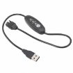 USB to 4 Pin Booster Cable for 12V Fan, 50cm Adjustable Speed - 1