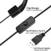 220V 5W Aquarium LED Clip Light, 12 LEDs, USB Powered, Black - 6