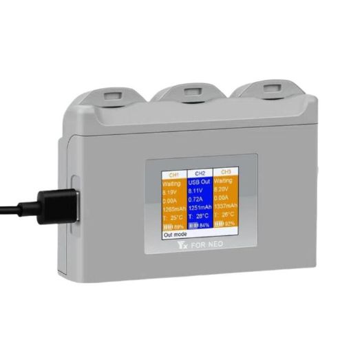 DJI Neo YX 3-Way Color Screen Battery Charger Hub Station - 1