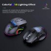 MKESPN W10 Wireless Gaming Mouse, 9 Buttons, RGB, Rechargeable Black - 6