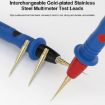 SUNSHINE SS-024B Soft Silicone Multimeter Stainless Steel Probe Tips - 5