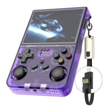 R36XX Dual-Band WiFi Handheld Console 3.5-Inch Screen 128G (Purple) - 1