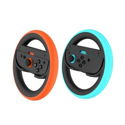 Nintendo Switch Joy-Con Steering Wheel Grip with Anti-Slip Particles - 1