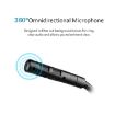Black USB Condenser Microphone with Cable for PC and Laptop - 2