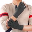 Hemp Gray Arthritis Relief Half Finger Sports Gloves, Size: S - 5