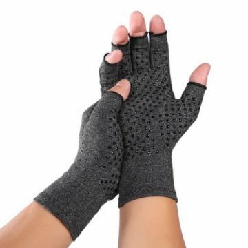 Hemp Gray Sports Breathable Arthritis Gloves, Size L - 1