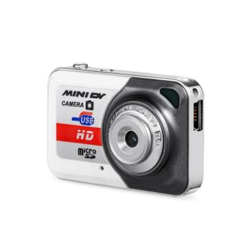 X6 Ultra Mini HD Kids Camcorder with Key Ring, TF Card Support, Gray - 1