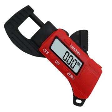 Red Plastic Electronic Digital Thickness Gauge Construction Tool - 1