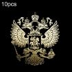 10 PCS PITREW Russia Emblem Nickel Metal Car Stickers (Gold) - 1